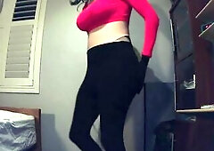 Jane Pt2! This female masked Jane shows u her breasty taut body and her booty!