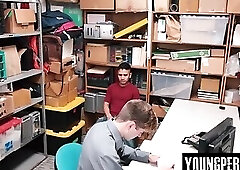 Loss Prevention officer kept an eye on the latino male