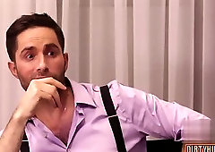 Muscle gay dildo with creampie