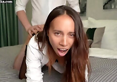 Boss Fucks Secretary During Interview Blowjob Cowgirl Cum On Tongue - Pantera Nika And Pantera Cum