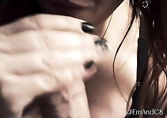 Closeup Oral-sex and Cum on Breasts
