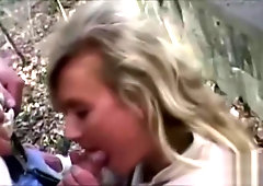 Blowjob From a Blonde in Public