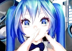 3D futanari fucking a beautiful dancing girl with big tits