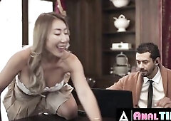 ANALTIME.XXX - Hawt Mastix Nicole Doshi Tempts Attractive Lover Into POUNDING HER BOOTY! WILD FACEFUCK!