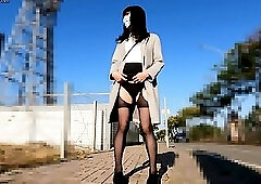 HA24Like a little bitch on the roadside, playing with her asshole with a sex toy