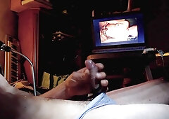 CROSSDRESS MASTURBATE OFF IN UNDIES OBSERVING PORNOGRAPHY WITH HUMUNGOUS BLACK MAN MEAT