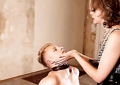 Headmistress Lucy's sub is being inactive and that guy needs to be kept in line. In this clip, Domme Lucy Faire uses face slapping, spitting, dru