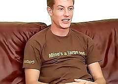 Interviewed amateur jerks off and jizzes