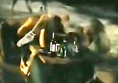 Sunrise Adams and Nicole Sheridan lickin by the fire