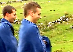 Two Guys Cum together In The Tent