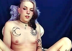 Small tits shemale drilled in ass