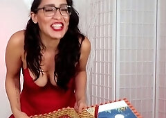 Xaya Lovelle reads The Night Before Christmas while riding