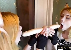 Redhead Deepthroat Big Cock and Sex Toy and Doggystyle Fuck