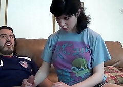 Lustful whores wanking off filthy scene