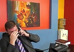 Tranny boss anal dicked by her employee