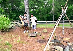 Str8togay.com: Ty Mitchell next to muscle Kaleb Stryker blowjobs