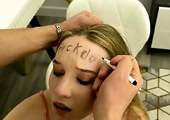 real fuck doll extreme rough sloppy face fucked