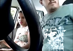 Valuable hooker engulfing and fucking in the car - hidden web camera 1