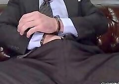 Huge dick shemale anal fucks her boss