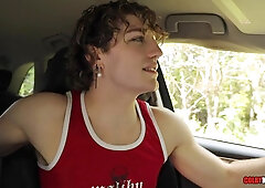 Hazel Hoffman Shafts Down Mickey Knox in the back of his van HUMID