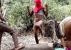 My neighbour cough screwing In a forest festival day