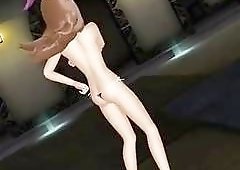 Exquisite babe with a small dick enjoys dancing around the floor