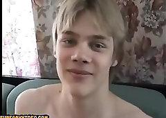 Audition Beauty Blond Twink Jerks and Cumshot
