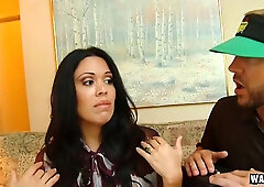 Big titted milf with black hair, Sienna West got her daily dose of fuck from her ex