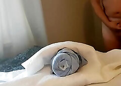 Hot Guy's Orgasmic Release in a Towel