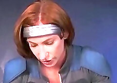 Busty redhead cosplay babe Sophie Locke (as Bo Katan) challenges you POV