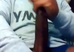 Str8 Guy Stroking his BBC to Porn ( Double Cum ) 2