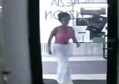 Granny Jaroslava is a hot aged redhead granny sucking and jerking off her guy's rod in the shower and licking his anal opening, willing to get he