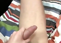 Tattooed euro twink loves to tug his cock