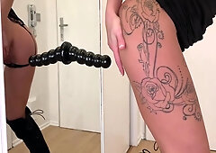 Black Dildo On The Mirror-instagram:claudiamacc7 8 Min