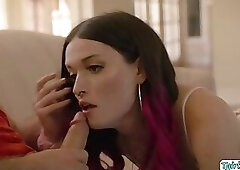 Handsome straight guy fucking a transexual big ass hardcore