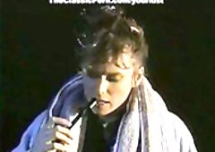 Julianne James, Tracey Adams, Aja in vintage porn scene filmed outdoor