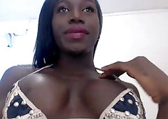 black t-girl with stiff big cock