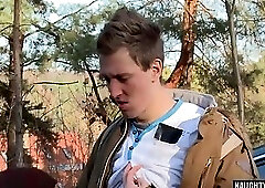 Hot daddy anal sex with facial