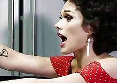 Slutty tbabe Anaya Nae blows a dudes throbbing shaft