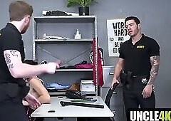 CAUGHT ON TAPE 3 Officers Fucked Threesome Jock the Stripper, Dakota Wonders, Daniel Justice