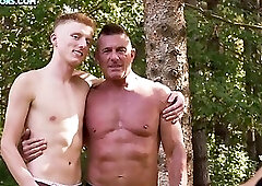 Mature gay seduces nympho twink and fucks his anal hole