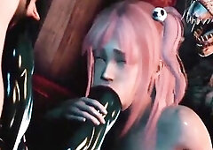 2 silly doxies got 6 monster's schlongs at one time - CG Animation coarse group-sex porno KiS7i