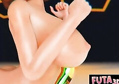 Hawt Large Tittied Futanari Honeys Sucking And Screwing