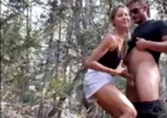 Camping Quickie in the Woods