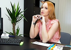 Awesome blonde model is enjoying intensive sex with a lover