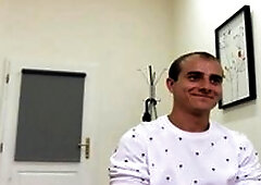 DirtyScout: Bald driver doggy style in office