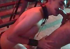 Tattoo twink bound and facial