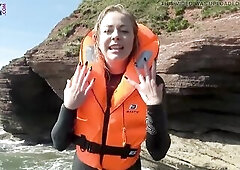 Description Edit I’m by the sea in my brand recent Baltic life jacket and a taut wetsuit. The sun is shining, I look lush, and the smooth rubbery ne