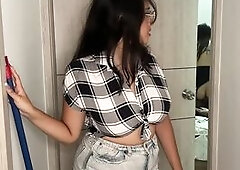 Cleaning gal is found by her bosses and invited to join in a adorable 3some... This babe didn't wait to screw her bosses and that babe didn'