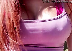 European Stepmom Artemisia Love Large hawt bazookas solo Outdoor Sesh Fetish